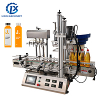 Machine de remplissage et de bouchage automatique de bouteilles d'huile essentielle, de jus de fruits et d'eau avec pompe magnétique de bureau LX et alimentateur de bouchons