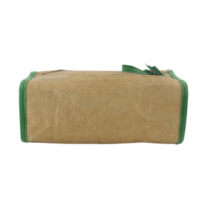 Trousse à crayons en papier kraft lavable avec compartiment principal pour fournitures scolaires et de bureau, fermeture éclair, couleur et logo personnalisables, OEM accepté - Product Image 4