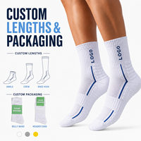 Chaussettes de sport mi-mollet en coton avec logo personnalisé, faible MOQ, conception gratuite, respirantes, tricotées, pour la course, le basketball et l'athlétisme