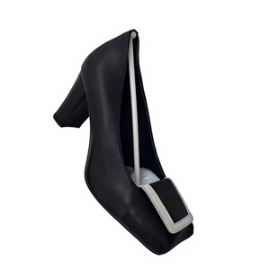 Sandalias de Moda para Mujer, Estilo Oficina, Tacón Bajo y Grueso, Diseño Slingback con Punta Cuadrada y Antideslizantes para Invierno - Product Image 3