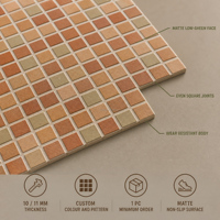 Carreaux de mosaïque en verre et pierre personnalisés, rétro, mats, antidérapants et résistants à l'usure pour cuisine, salle de bain, balcon, restaurant, mur de fond et maison