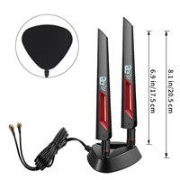 Antenne WiFi double bande 2.4GHz 5.8GHz 10DBI routeur RP-SMA 10dbi antenne Wifi omnidirectionnelle