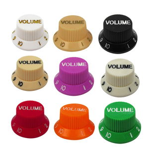 Kenop gitar ST kontrol kecepatan nada <span class=keywords><strong>Volume</strong></span> gaya topi atas plastik putih untuk bagian pengganti gitar listrik - Product Image 3