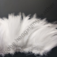 Plumes de coq naturelles blanches et teintes pour la pêche à la mouche, 4-6 pouces, en gros, pour la confection de mouches de pêche, en guirlande