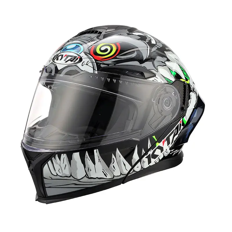 KT-903 изготовленный на заказ Фабричный Полный лицевой двойной козырек откидной мотошлем мотоциклетные шлемы