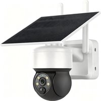 Cámara PTZ Solar 4G 2026, Cámara de Seguridad Inalámbrica para Exteriores de 4MP, Giro e Inclinación de 350°, Detección de Movimiento PIR, Visión Nocturna IP66