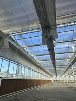Grote, multi-span landbouwkas met pc-platen/glazen overkapping voor de teelt van groenten, bloemen en fruit