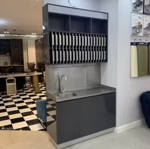 Estante de exhibición colgante para tintes de barbería, mueble de almacenamiento integrado de acero inoxidable para tintes de peluquería - Product Image 5