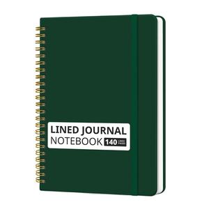 Tùy chỉnh A5 màu đen lót PU da Tạp Chí máy tính xách tay 70 tờ xoắn ốc bìa cứng cho trường làm việc Kích thước xoắn ốc máy tính xách tay - Product Image 5