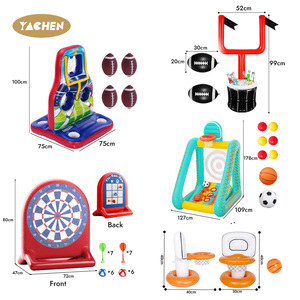 Juegos inflables de carnaval YACHEN, portería de fútbol acuática, juguete inflable para exteriores para fiestas en piscinas. - Product Image 2