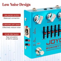 Pédale de préampli basse JOYO R-26 Monomyth avec canal Overdrive, égaliseur graphique 6 bandes, son analogique réaliste, effet pour guitare métallique