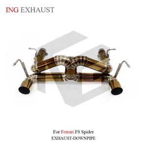 ท่อไอเสียวาล์วทรอนิกส์ไทเทเนียมแบบอบชุบความร้อน ING สำหรับ <span class=keywords><strong>Ferrari</strong></span> <span class=keywords><strong>F8</strong></span> Spider ระบบไหลเวียนสูง ติดตั้งง่ายแบบ Bolt-On อะไหล่แต่งซูเปอร์คาร์ ขายส่ง - Product Image 5