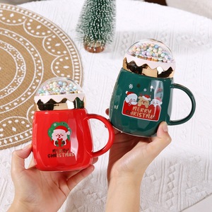 Nouvelles Tasses en Céramique <span class=keywords><strong>avec</strong></span> Couvercle et Cuillère à <span class=keywords><strong>Bec</strong></span> <span class=keywords><strong>Verseur</strong></span> pour Cérémonies de Fêtes de Fin d'Année – Coffret Cadeau - Product Image 2