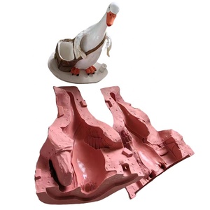 แม่พิมพ์ปูนซีเมนต์สำหรับทำกระถางดอกไม้รูปเป็ดตกแต่งสวนภายนอก แม่พิมพ์ไฟเบอร์กลาสรูปห่านจำลองสำหรับตกแต่งลานบ้าน ลดราคา - Product Image 1