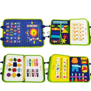 Ma New Sensory Toy In Stock Toddler Busy Board DIY Gift For Children Montessori Educational Toys For Kids Felt Busy Board Book