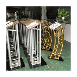 Podio de boda de vidrio, aleación de <span class=keywords><strong>aluminio</strong></span>, acrílico transparente, 4 pies - Product Image 1