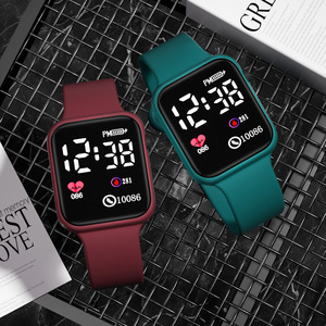 Nouvelle montre électronique sportive pour étudiants <span class=keywords><strong>2022</strong></span>, bracelet en plastique rectangulaire unisexe en forme de cœur, LED, non étanche - Product Image 3