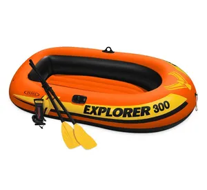 Bán sỉ explorer 300 thuyền inflatable thuyền thuyền-Intex 58332 Explorer 300 Thuyền Đặt Thuyền Đánh Cá Cao Su Bơm Hơi Thuyền Kayak Trôi Dạt