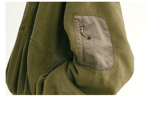 Sudadera con Capucha de Forro <span class=keywords><strong>Polar</strong></span> para <span class=keywords><strong>Hombre</strong></span>, Chaqueta Cálida para Otoño e Invierno, Abrigo Holgado de Cuello Alto de Color Sólido para Deportes al Aire Libre - Product Image 5