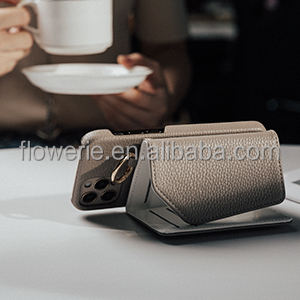 Túi Xách Tay Có Khóa Kéo Bằng Da PU Chặn RFID Cho Nữ Có Dây Đeo Cổ Tay Ví Nắp Lật Ví Đeo Chéo Dạng Gập Chân Đế - Product Image 5