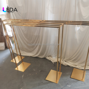 ฉากหลังตกแต่งงานอีเว้นท์ LEDA พร้อมอุปกรณ์ตกแต่ง โครงเหล็กสีทอง ฉากหลังดอกไม้ ขาตั้งฉากหลัง ซุ้มแต่งงาน สำหรับงานแต่งงาน งานอีเว้นท์ และงานตกแต่ง - Product Image 2