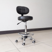 360 degrés roue rotative chaise de beauté Mobile barre en acier inoxydable tabouret de Salon confortable Instrument vétérinaire réglable