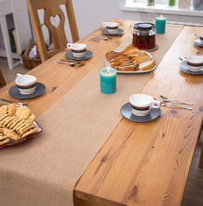 Camino de Mesa de Yute de 12 Pulgadas, Camino de Mesa Rústico de Yute Natural Color Caqui, Decoración para Bodas, Fiestas, Cocina, Comedor, Navidad - Product Image 6