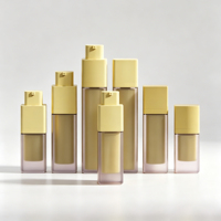 Flacon pompe sans air avec bouchon en plastique pour sérum de soin de la peau, crème pour le visage, lotion et nettoyant facial