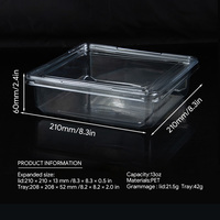 Boîte à dessert et salade transparente en PET de qualité alimentaire, conteneur alimentaire jetable en plastique transparent avec couvercle pour boulangerie à emporter