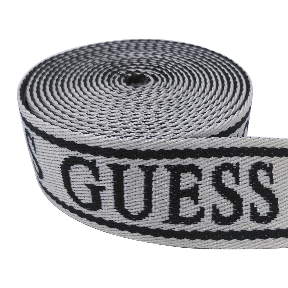 High quality 40mm thick nylon belt strap heavy duty flat woven nylon jacquard webbing for bag strap