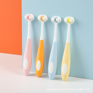 Children Three Sided Toothbrush Soft Bristles For Kids Age 3 12 Years Manual Toothbrush Pink Sky Blue Yellow Orange - Product Image 2
