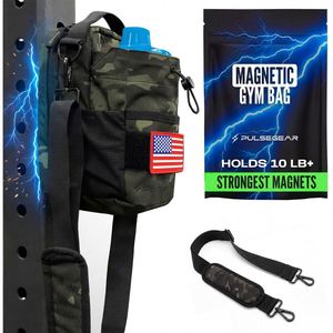 Sac de sport en tissu Oxford magnétique renforcé, durable et léger, avec porte-bouteille d'eau 40-50oz et boucle pour serviette, portable - Product Image 1