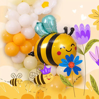 Nouveau thème jaune abeille marguerite feuille ballon Latex ballon ensemble guirlande arc pour bébé douche enfants fête d'anniversaire décoration
