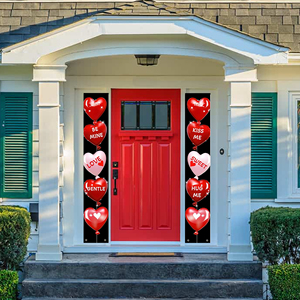 Valentine's Day Love Polyester Door Curtain 30*180cm Festive <b>Banners</b> for Home Decor - Product Image 4