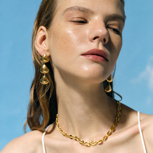 Pendientes de Acero Inoxidable Resistentes al Agua J&D para Playa, Verano, con Diseño de Concha, Estrella de Mar, Borla y Perla, Bañados en Oro de 18K - Product Image 5