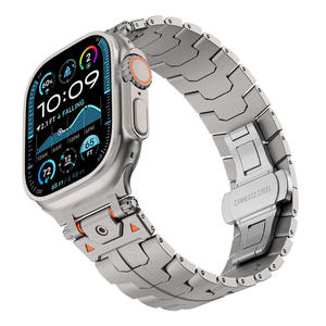 Bracelet de montre connectée Iron Man Ultra Jaune pour hommes, 22 mm, bracelet en métal respirant de luxe, compatible avec Apple Watch S10 - Product Image 5