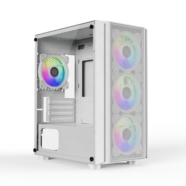 JNP Professional ARGB Fan Cases Cabinet Gamer Desktop RGB ATX Water Cooler System Power Supply Gaming Computer PC Case