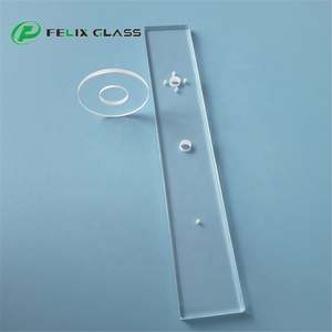 Plaque de verre en quartz/silice fondue FELIX sur mesure, résistante aux hautes températures et aux UV, avec trou - Product Image 6