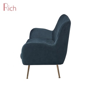 modern Style velvet Fabric furniture living room modern low arm sofa canape couch mid century hotel lobby sofa - Product Image 3