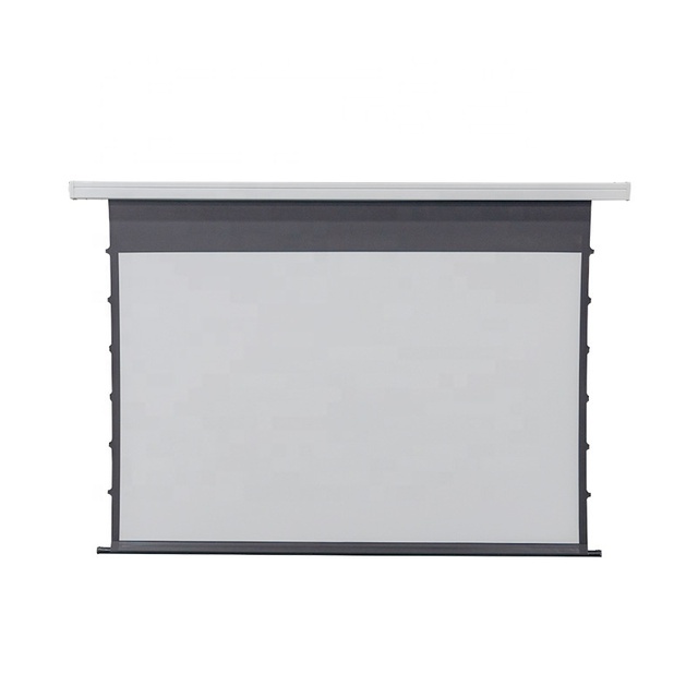 Electronic HD High Quality Electric Projection Screen Matte White Motorized Remote Control Automatic Lifting Projector