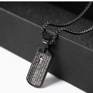 Bible <b>Cross</b> Religious Christian Waterproof Tarnish Free Pvd Stainless Steel Fashion Jewelry <b>Pendant</b> <b>Necklaces</b> for Men Male - Product Image 3