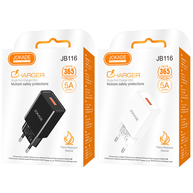 Big Promotion JOKADE 5A Cheap Phones Charger Single Port Charger