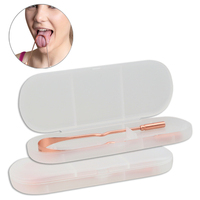 Outils de nettoyage buccal de qualité chirurgicale à haute efficacité Pur Cuivre Bronze Nettoyeurs de langue à pointe plus large SUS 304 Grattoir de langue