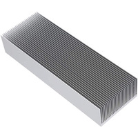 Grand dissipateur thermique en aluminium 27 ailettes en oxyde d'argent pour module IC PC ordinateur LED PCB découpe personnalisée pliage soudage traitement