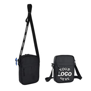 Sacoche bandoulière unisexe noire personnalisée par sublimation pour homme et <span class=keywords><strong>femme</strong></span> – <span class=keywords><strong>Sac</strong></span> banane messager croisé - Product Image 1