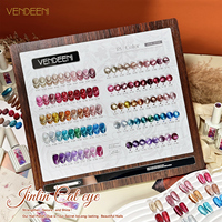 Vendeeni 48 Couleurs Vernis Gel Magnétique Effet Œil de Chat 15ml, Kit Gel Ongles Œil de Chat avec Logo Personnalisé pour Fournisseur d'Ongles Professionnel