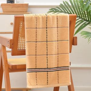 Toalla Facial y de Manos de Algodón Puro Ecológica con Diseño de Patrón de Cuadrícula Tejida para Uso Doméstico - Product Image 4