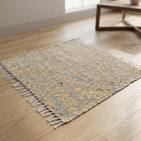 Premium Textured Handwoven Wool Area Rugs Embroidered Durable Home Decor for Office Bedroom and Living Room