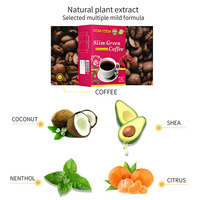 Café Minceur Naturel aux Herbes L-Carnitine Brûle-Graisse Détox Contrôle de l'Appétit Halal Sans Gluten Saveur Fruitée Adulte Sachet Boîte