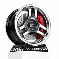 Jantes en alliage forgé poli à déport profond 5x114.3, ajustement universel, performance racing pour voitures de sport
